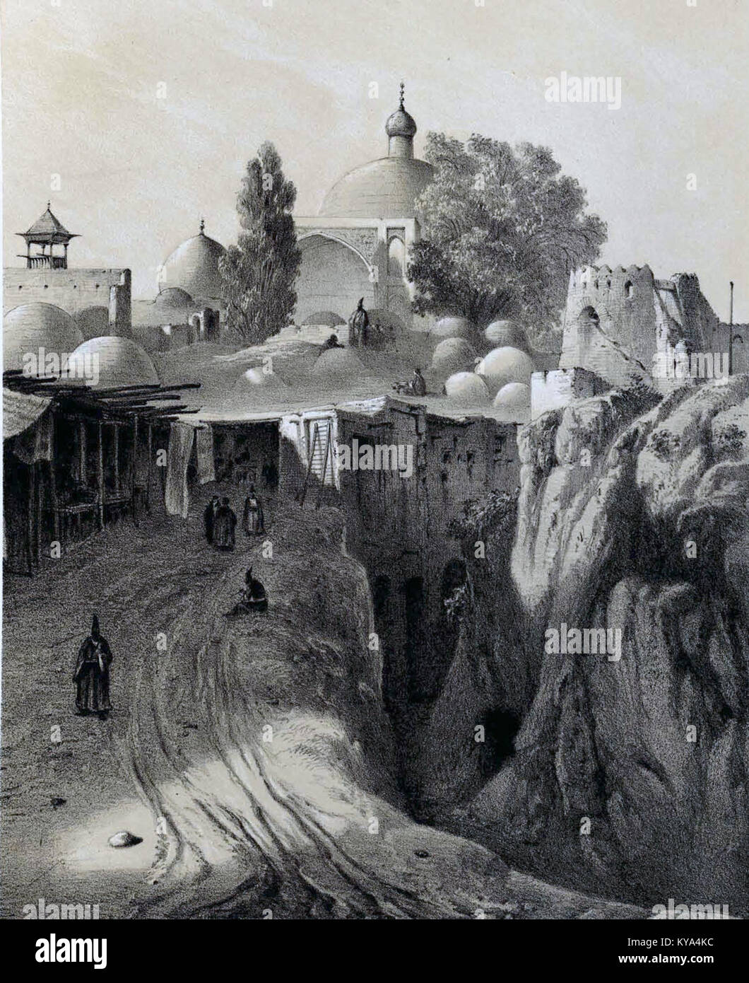 Straßen von Teheran 1 von Eugène Flandin Stockfoto