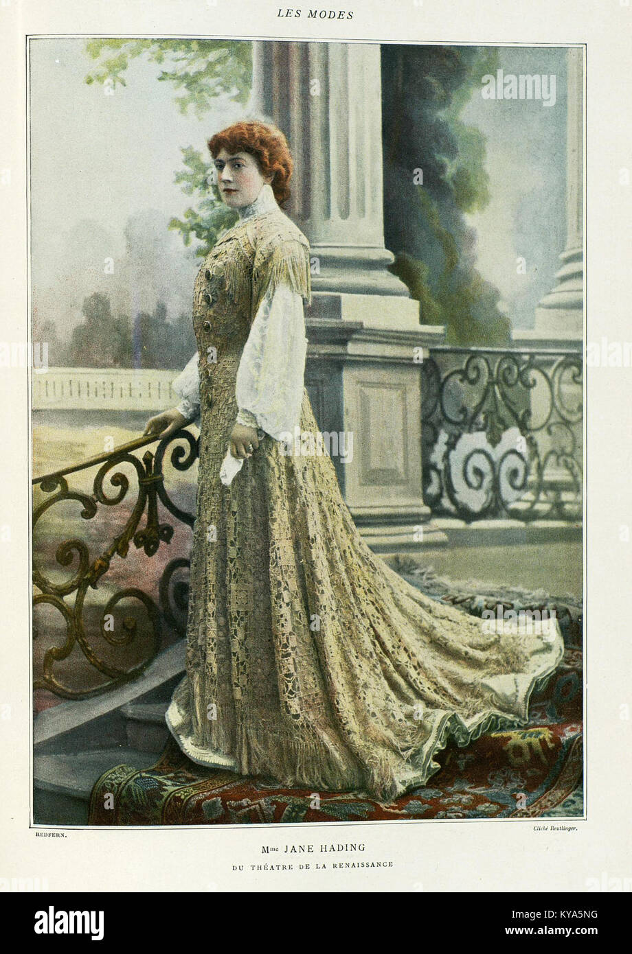 Robe de réceptions par redfern 1902 Stockfoto