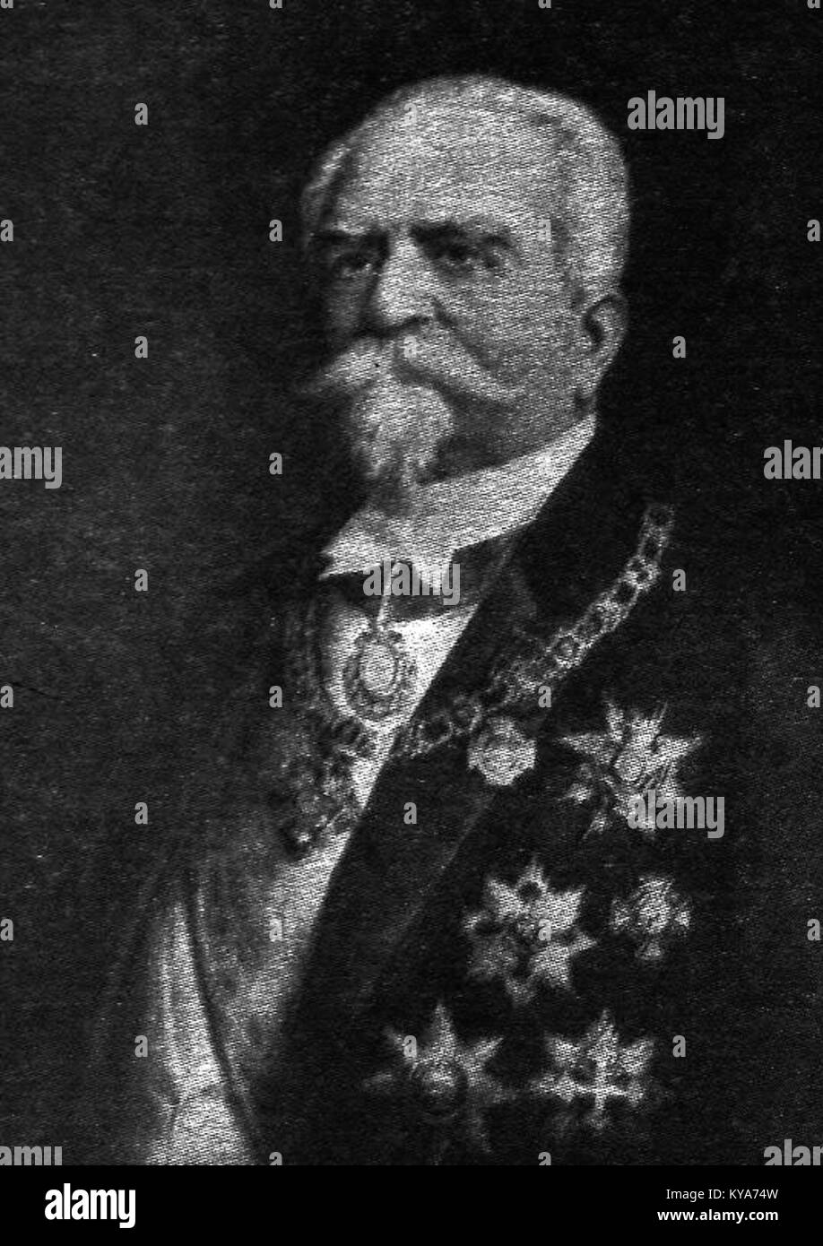 George Manu, ein rumänischer Politiker, war Präsident des Ministerrates und beeinflusste die politische Entwicklung Rumäniens in seiner Amtszeit. Stockfoto