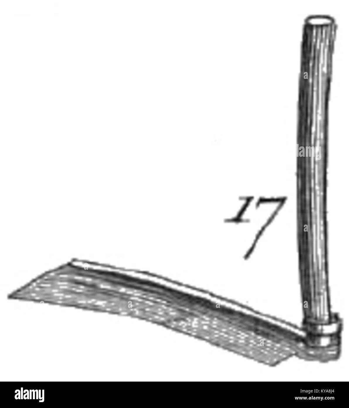 Eine Illustration aus Roziers „Cours d’Agriculture“ Band 7, Platte VI, Abbildung 17, die landwirtschaftliche Techniken oder Kulturen darstellt, die für die französische Agrarwirtschaft des 18. Jahrhunderts relevant sind. Stockfoto