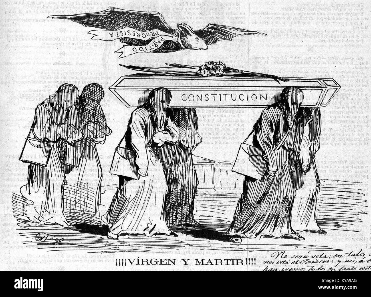 Darstellung der Jungfrau und des Märtyrers, ein religiöses Kunstwerk, das christliche Ikonographie darstellt und spirituelle Themen und hingebungsvolle Praxis hervorhebt. Stockfoto