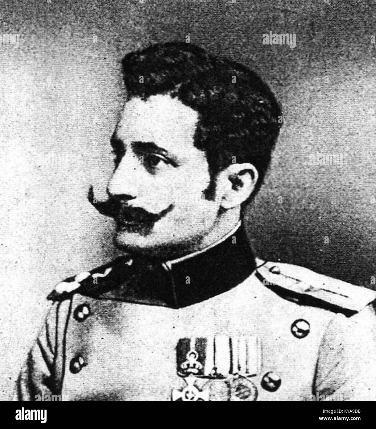 Wojislav Tankosic war ein serbischer Nationalist und eine prominente Persönlichkeit in der Politik des frühen 20. Jahrhunderts. Er spielte eine Schlüsselrolle in politischen Bewegungen während des Balkans und des Ersten Weltkriegs. Stockfoto