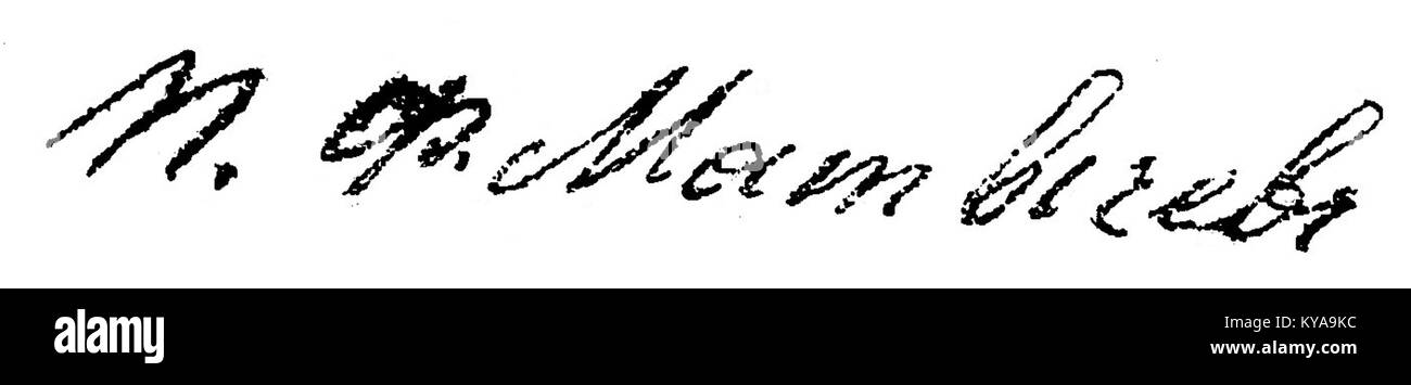 Matwejews Signatur repräsentiert seine Identität als bildender Künstler und spiegelt seinen unverwechselbaren Stil und seine Beiträge zur Kunstgeschichte wider. Stockfoto