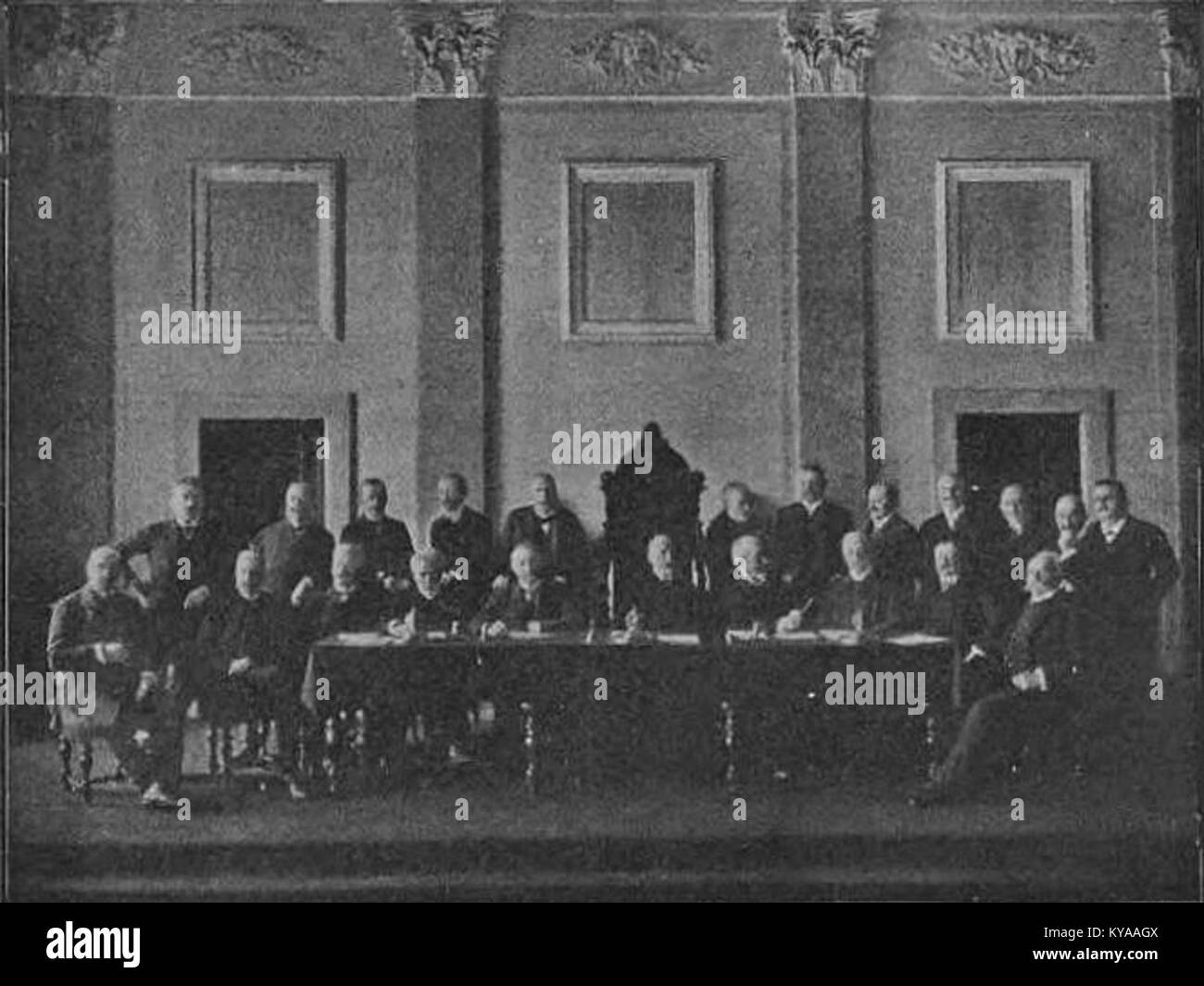 Aufsichtsrat der Towarzystwo Ubezpieczeń Wzajemnych w Krakowie (1911) Stockfoto