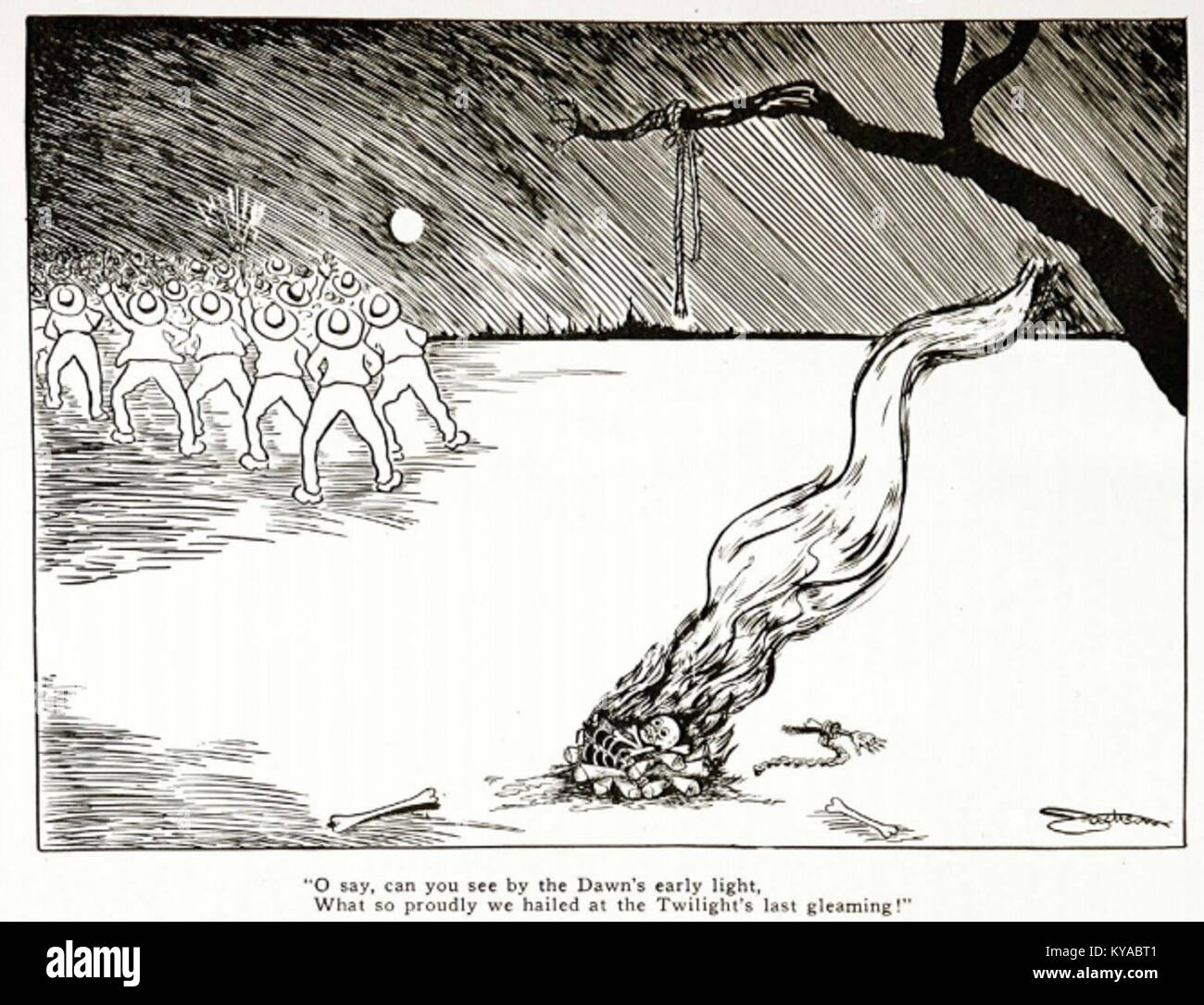 Die 1915 erschienene Publikation „The Crisis“ zeigt „O Say Can You See“, die das amerikanische Leben und die nationale Stimmung während des Ersten Weltkriegs widerspiegelt Stockfoto