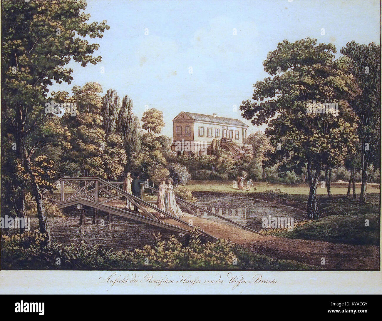 Das Römische Haus in Weimar, an der ILM gelegen, ist ein historisches Gebäude und eine architektonische Stätte im Goethe-Nationalmuseum, in der kulturelle Artefakte aus Goethes Ära aufbewahrt werden. Stockfoto