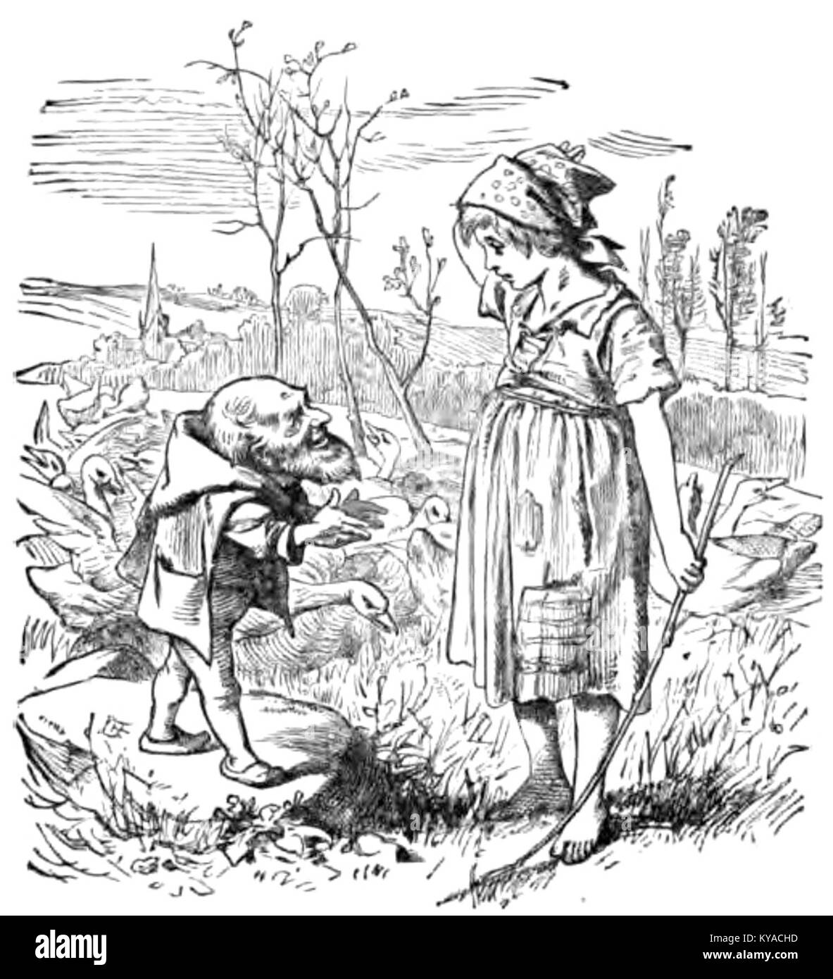 Seite 92 von „der schwimmende Prinz und andere Märchen“, die illustrierte Geschichten, kulturelle Themen und erzählerische Inhalte in literarischer Form präsentiert. Stockfoto