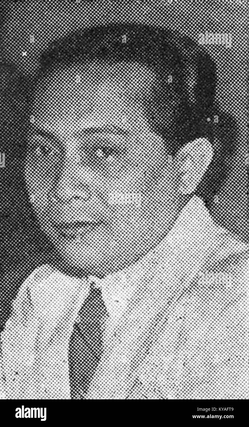 Foto von Sutan Sjahrir auf der indonesischen Buchmesse im Jahr 1954, in dem er seine Teilnahme an literarischen und politischen Ereignissen in Indonesien nach der Unabhängigkeit festgehalten hat. Stockfoto