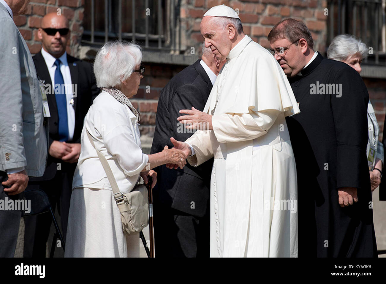 Premier Szydło ich papież Franciszek w Muzeum Auschwitz-Birkenau - 28628211365 Stockfoto