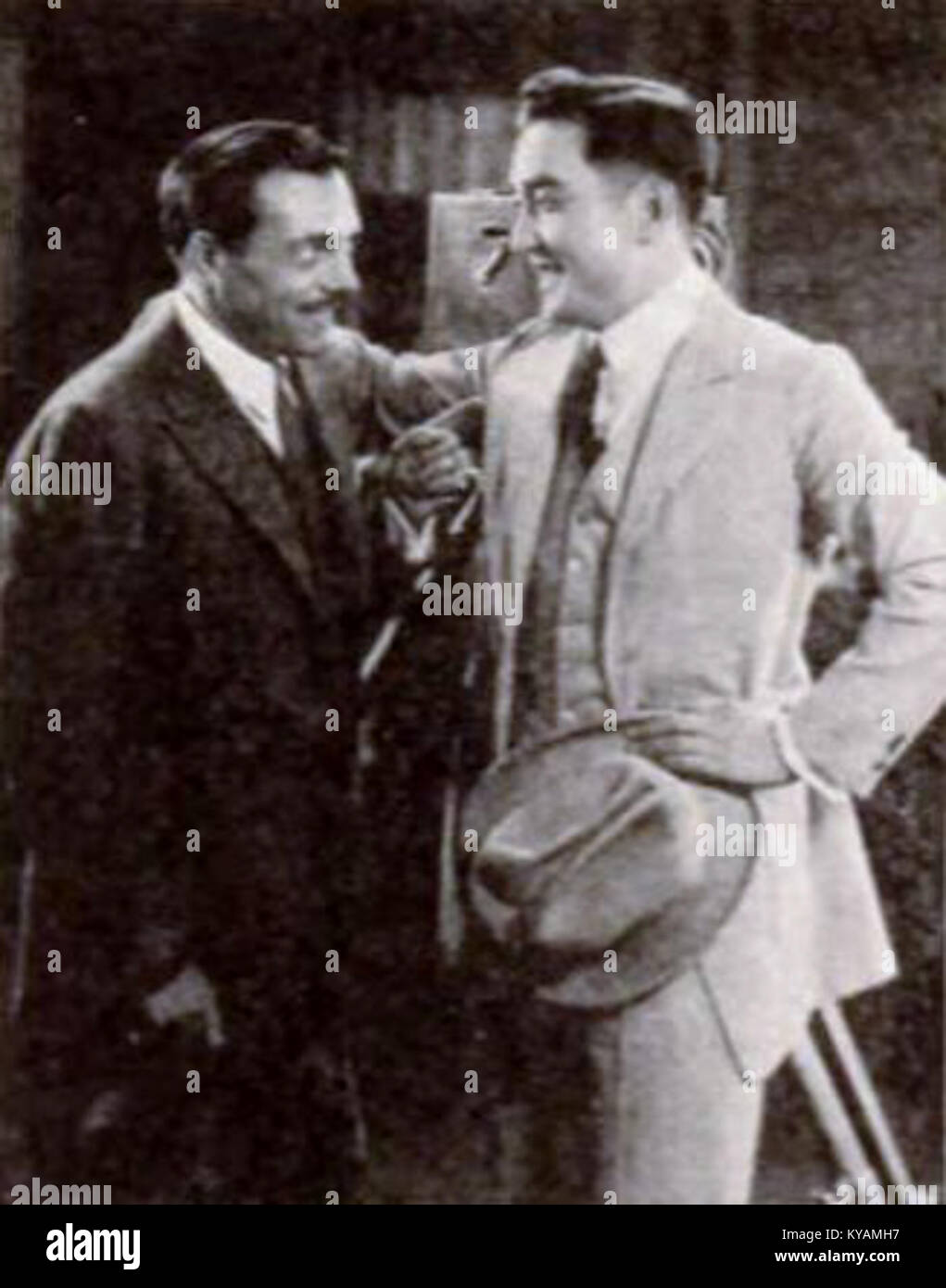 Max Linder & Sessue Hayakawa - Dez 1920 EH Stockfoto