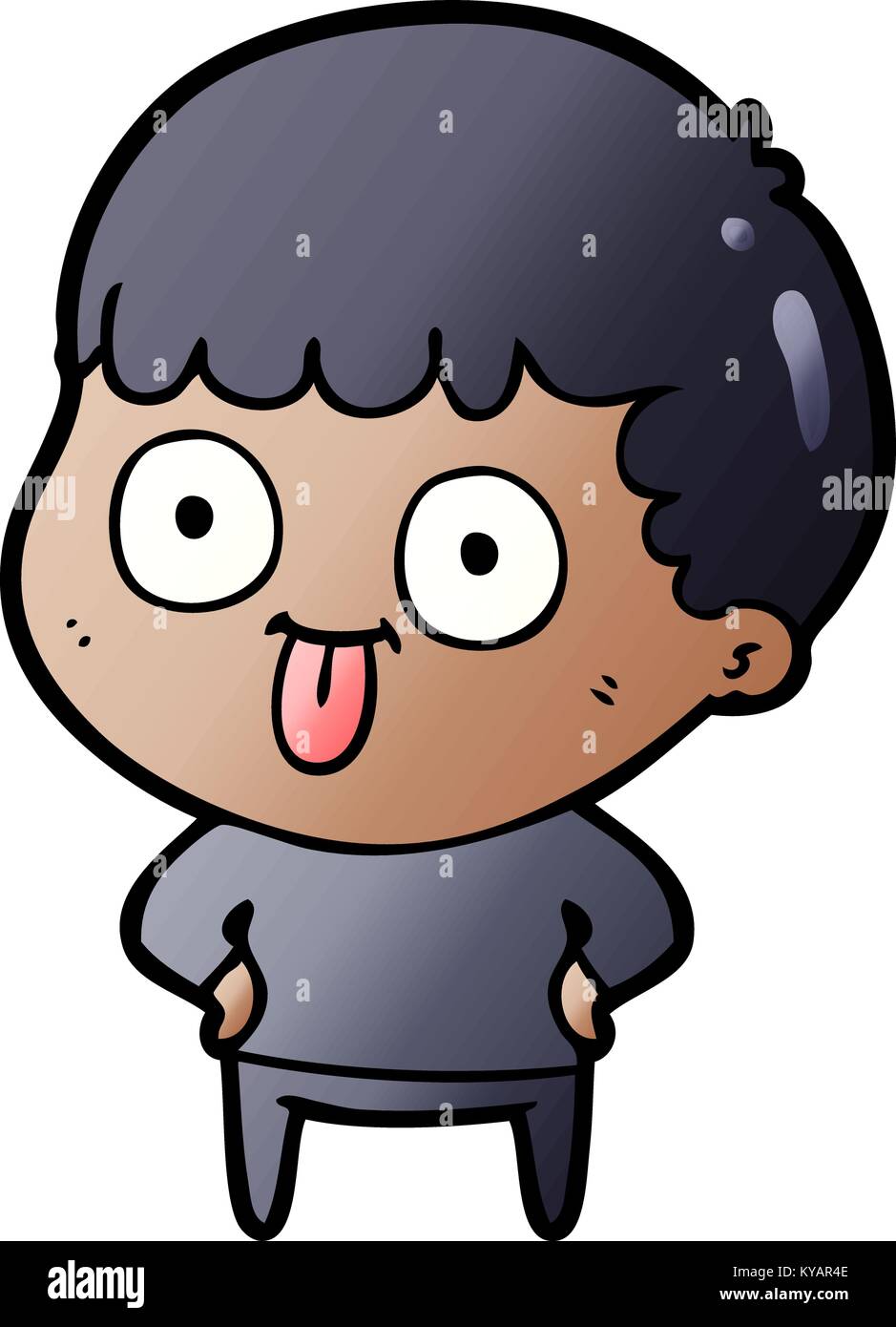 Cartoon dumb kid Alamy