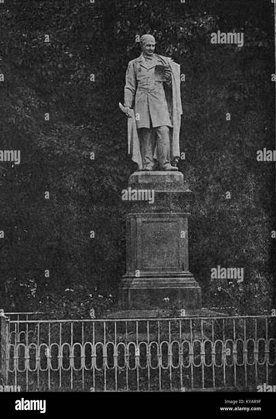 Das Denkmal von Józef Korzeniowski in Brody (1904) Stockfoto