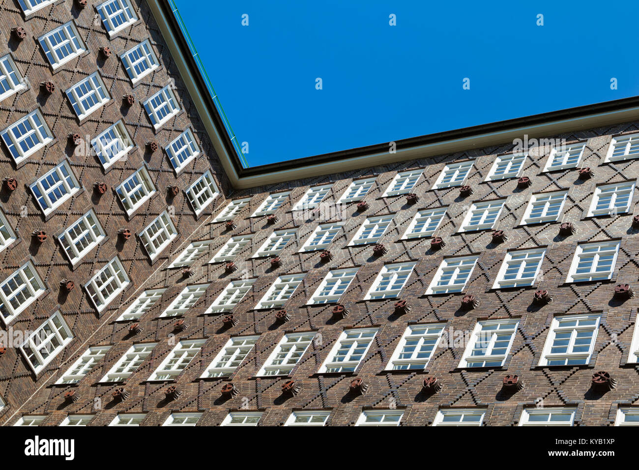 Die sprinkenhof in Hamburg, Deutschland. Stockfoto