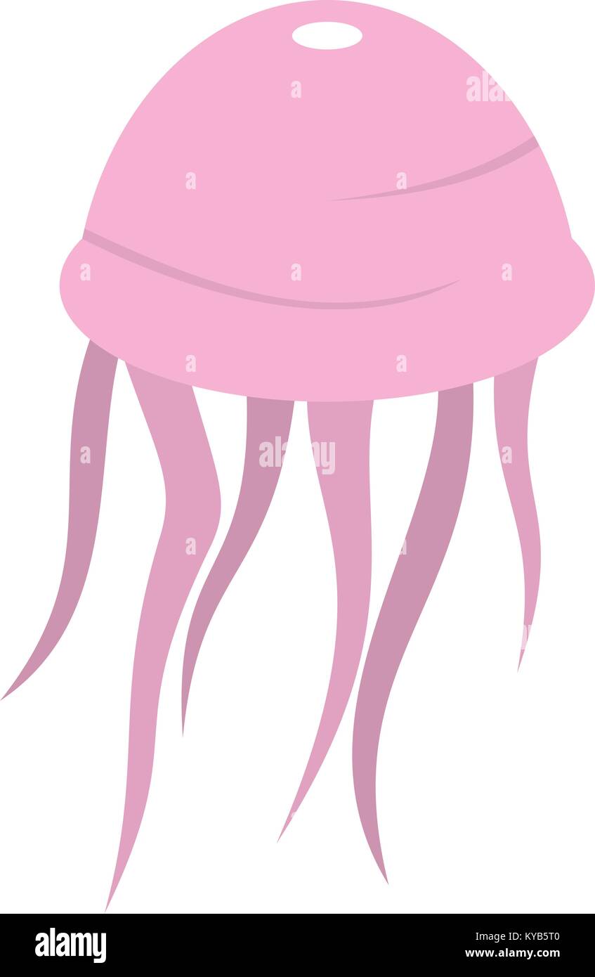 Rosa Quallen Symbol isoliert Stock Vektor