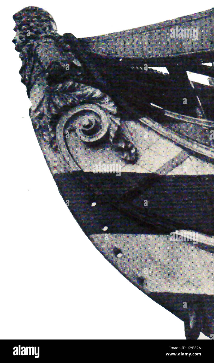 Schiffe galionsfiguren ein original altes Foto der alten "Duke of Marlborough' Segelschiff Stockfoto