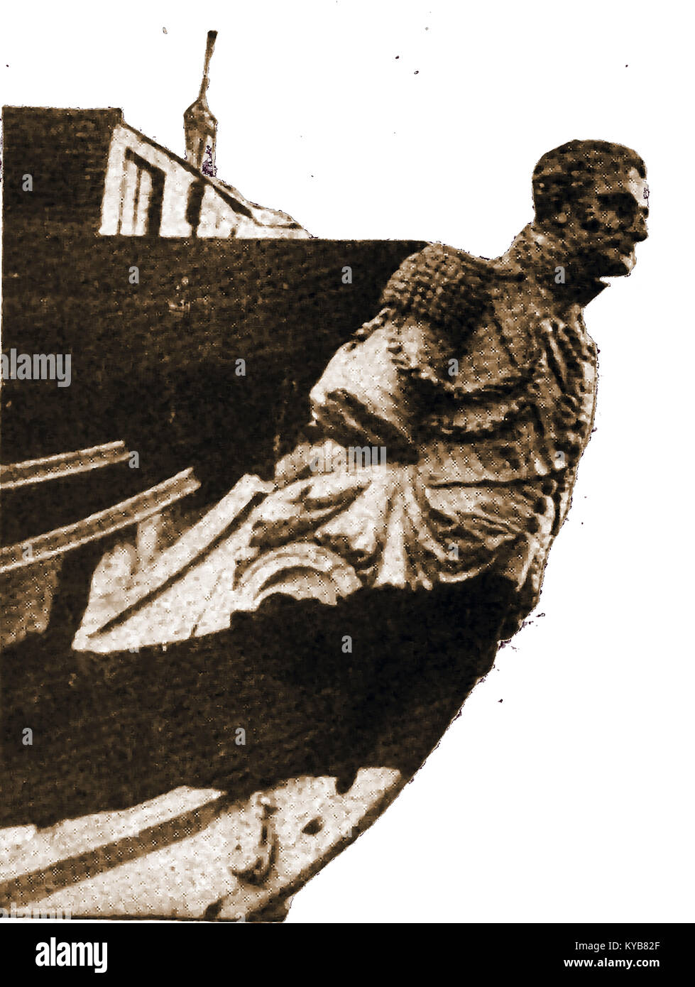 Schiffe galionsfiguren ein original altes Foto des alten "Duke von Wellington' Segelschiff Stockfoto