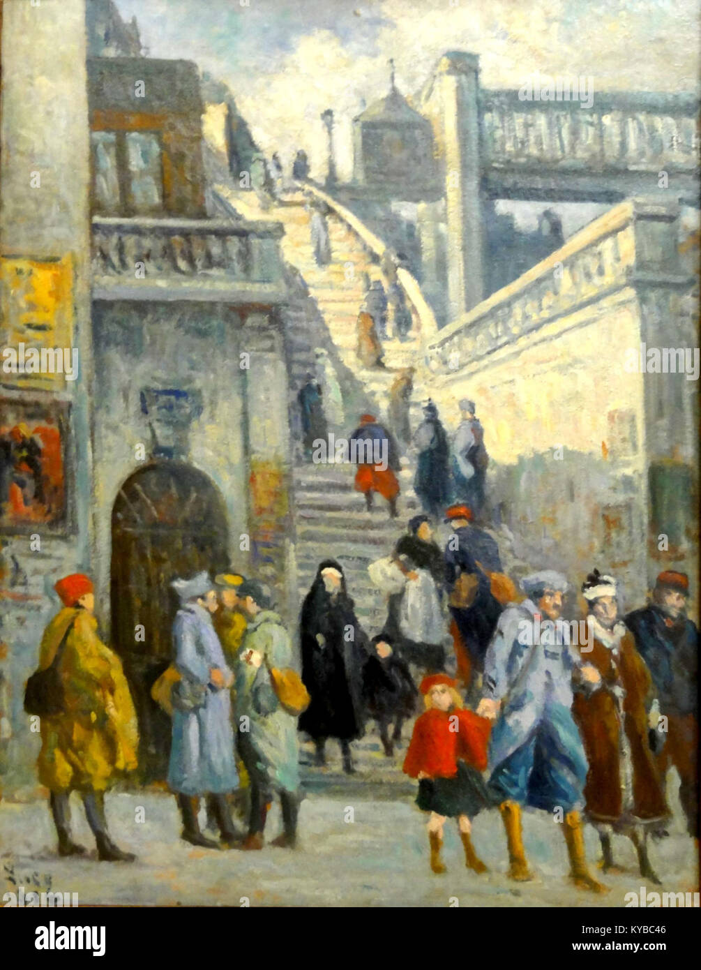 Maximilien LUCE, Escaliers de la rue de l'Alsace, 1916, Musée de l'Hôtel-Dieu, Inv. 98.04.31 Stockfoto