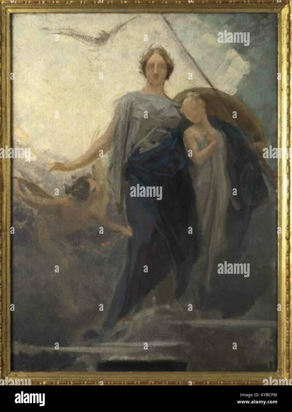 Studie von Max Pirner (1854–1924) mit dem Titel „Laska, myslenka a zivot“, in der Themen der Liebe, des Denkens und des Lebens in der Kunst aus dem späten 19. Und frühen 20. Jahrhundert analysiert werden. Stockfoto