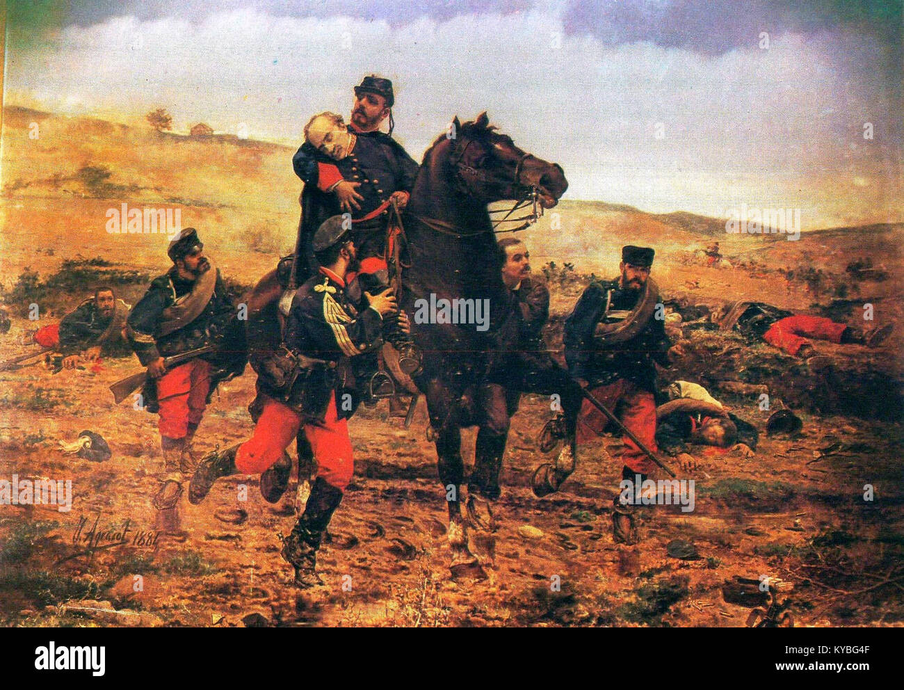 Muerte del Marqués del Duero 1884 Joaquín Agrasot y Juan Stockfoto