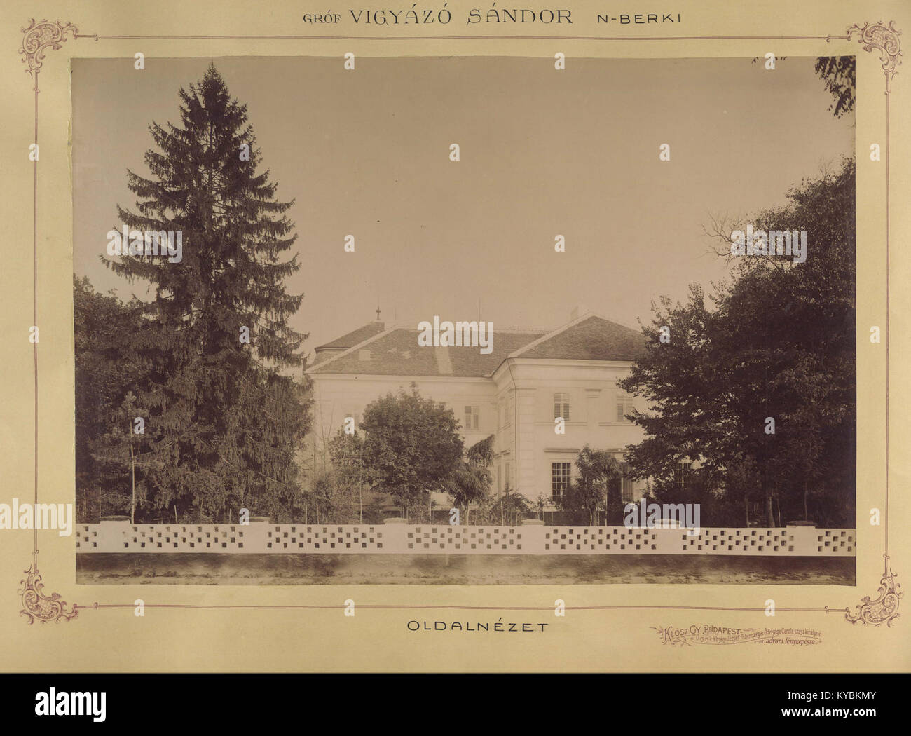 Nagyberki, Somogy Megye. Vigyázó - kastély, oldalnézet, 1895-1899 - Fortepan 83428 között. Stockfoto