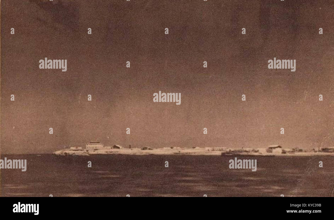 Eine historische Referenz an Obock, eine Hafenstadt in Dschibuti, historisch bedeutsam als eine der frühesten französischen Kolonialsiedlungen in der Region Französisch-Somaliland. Stockfoto