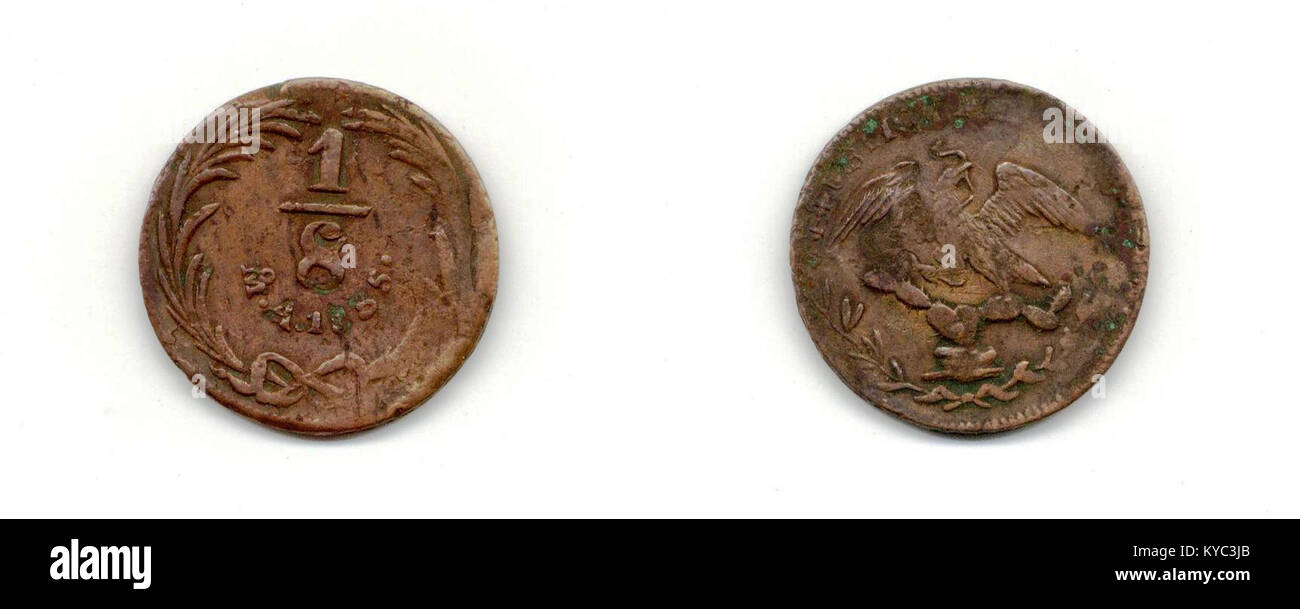 Die 1835 Oktavilla von Mexiko ist ein gedrucktes Pamphlet, das politische oder soziale Inhalte der Epoche zeigt. Diese Oktavillen waren entscheidend für die Verbreitung von Informationen und politischen Botschaften im Mexiko des 19. Jahrhunderts. Stockfoto