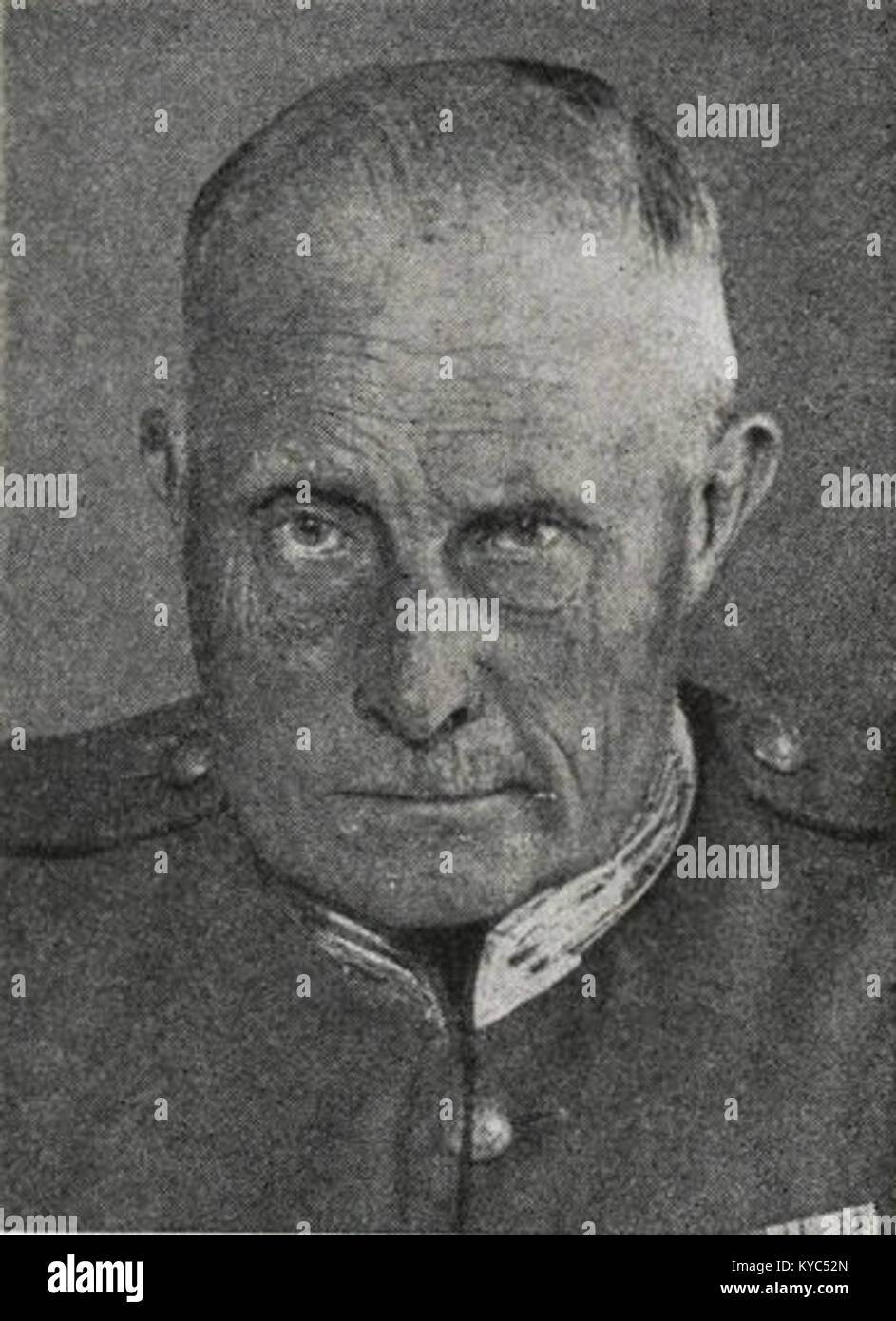 Porträt von Olof Thörnell, schwedischem Militärführer und General, aufgenommen um 1942 während seiner Amtszeit als Oberbefehlshaber der schwedischen Streitkräfte. Stockfoto