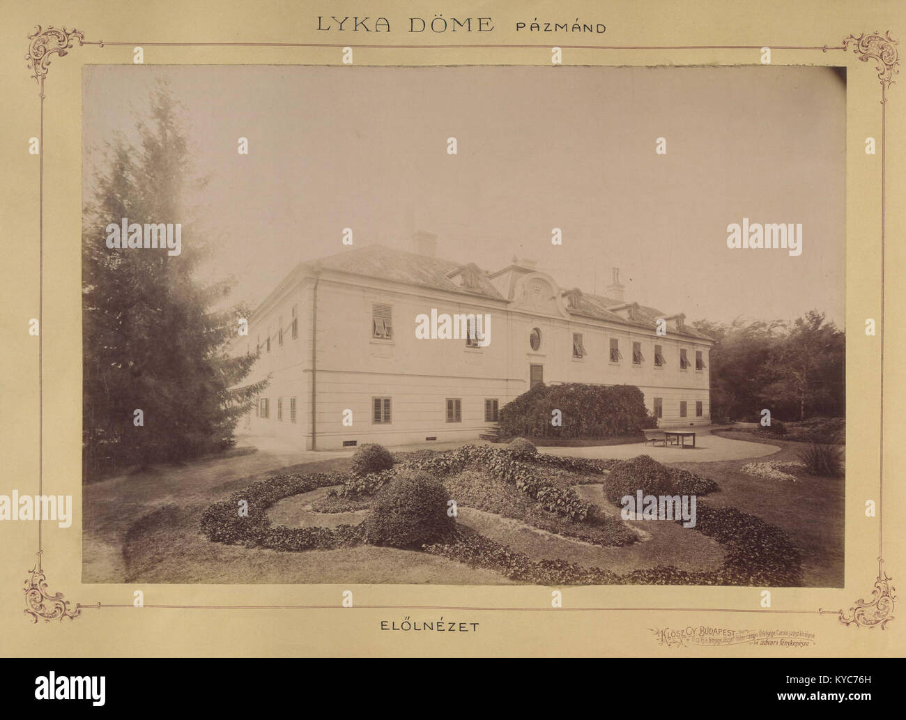 Pázmánd, Lyka - kastély. Eine felvétel között készült 1895-1899. - Fortepan 83333 Stockfoto