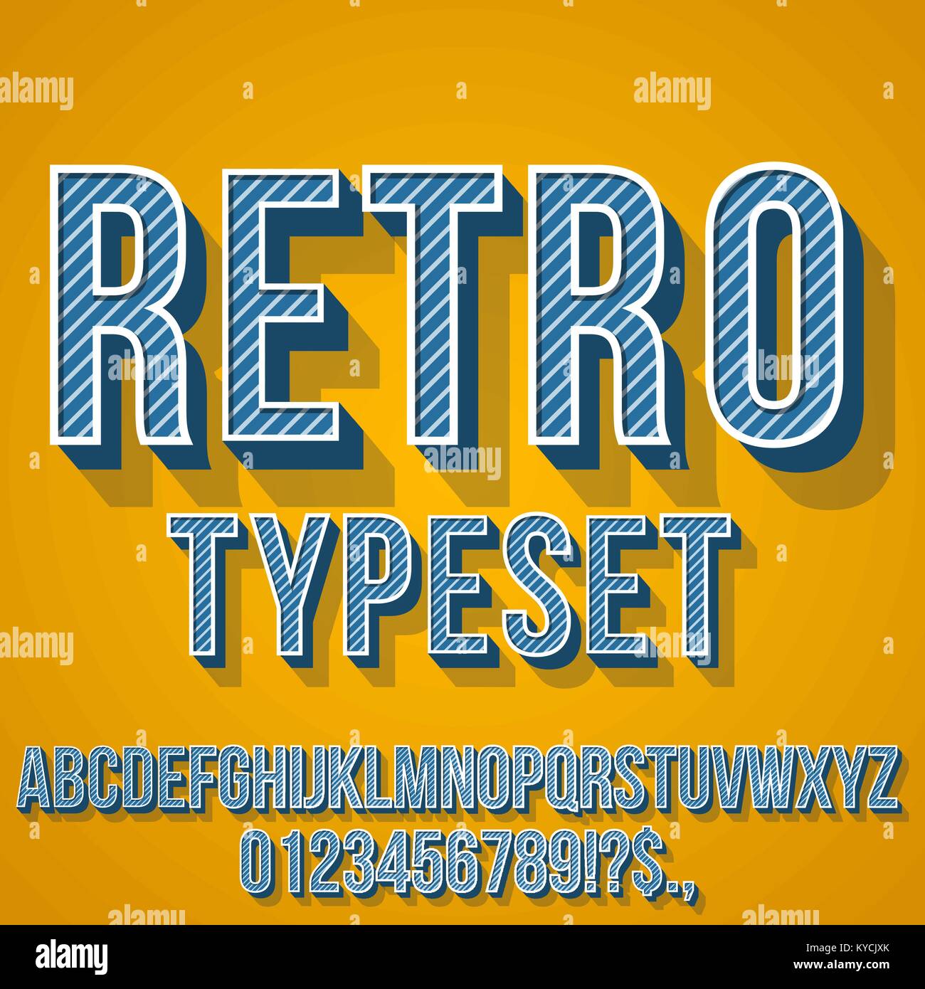 Retro Vintage Font Stock Vektor