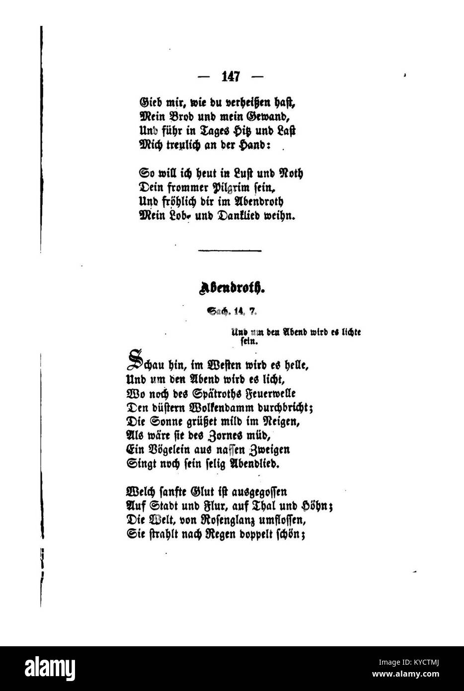 Eine mittelalterliche deutsche Handschrift mit dem Titel „Palmblätter (Gerok) 147“, die Texte enthält, die die literarische und intellektuelle Kultur des Mittelalters in Deutschland widerspiegeln. Stockfoto