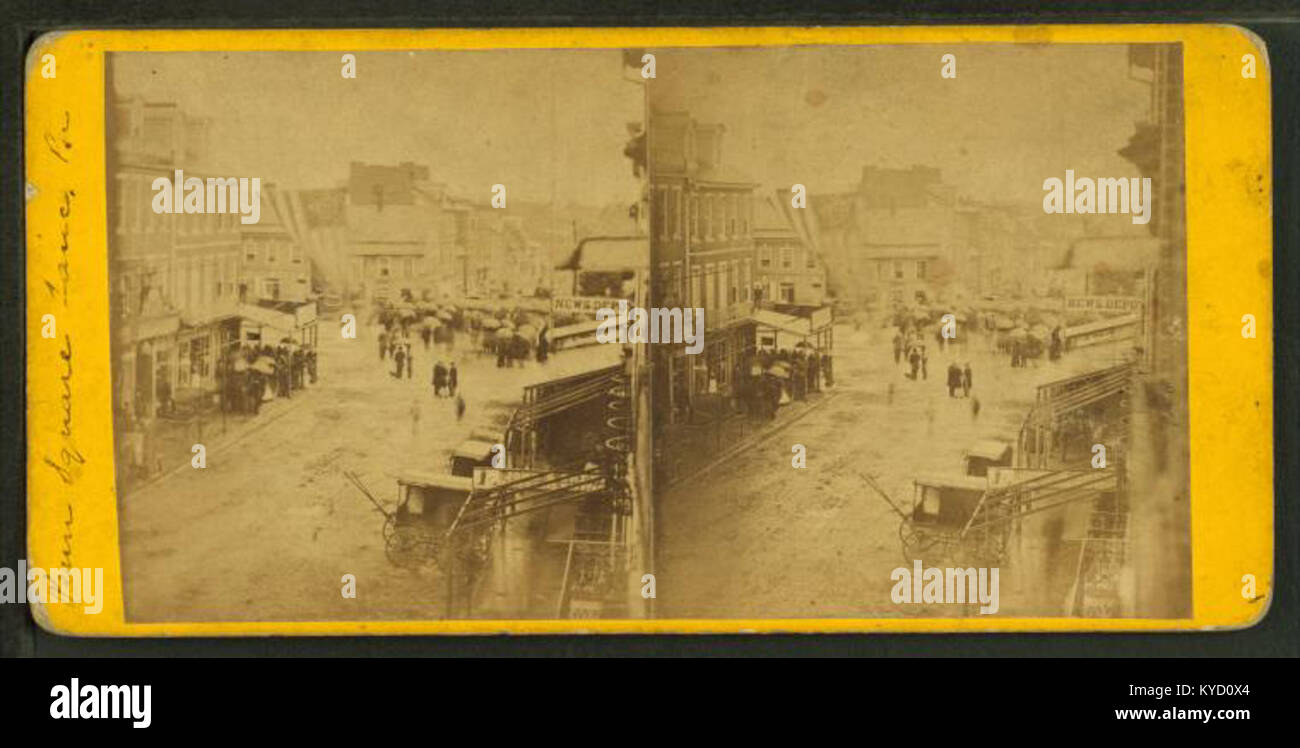 Penn Square Lanc. PA, aus Robert N. Dennis Sammlung von stereoskopischen Ansichten Stockfoto