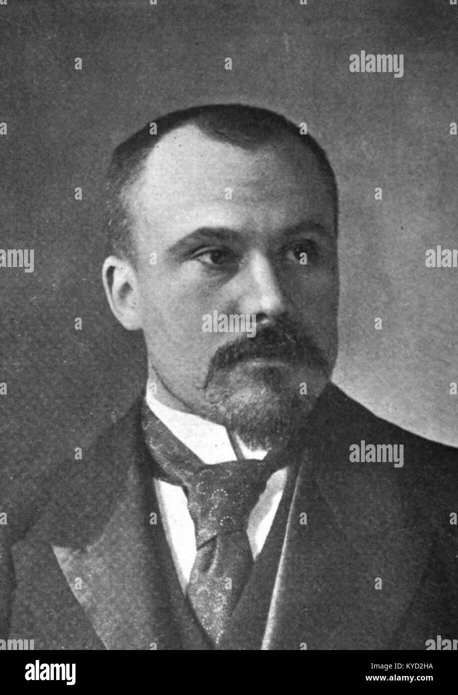 Dieses Porträt zeigt Raymond Poincaré (1860–1934), französischer Staatsmann und Präsident von 1913 bis 1920, in formeller Kleidung. Stockfoto