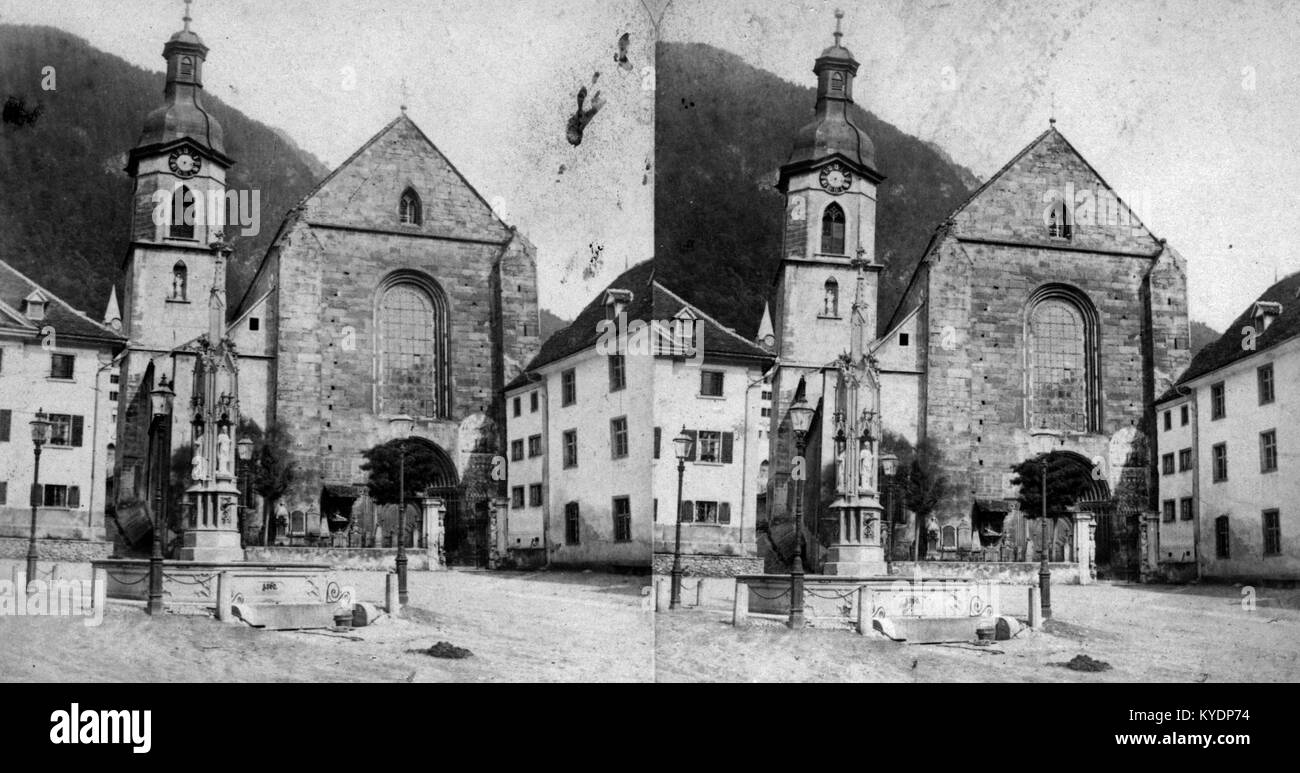 Historisches Foto von der „Himmelfahrt Mariens“ in der Kathedrale von Szűcs Mária, Ungarn, mit christlichen Ikonographien und architektonischen Details, die in der Sammlung Fortepan erhalten sind. Stockfoto