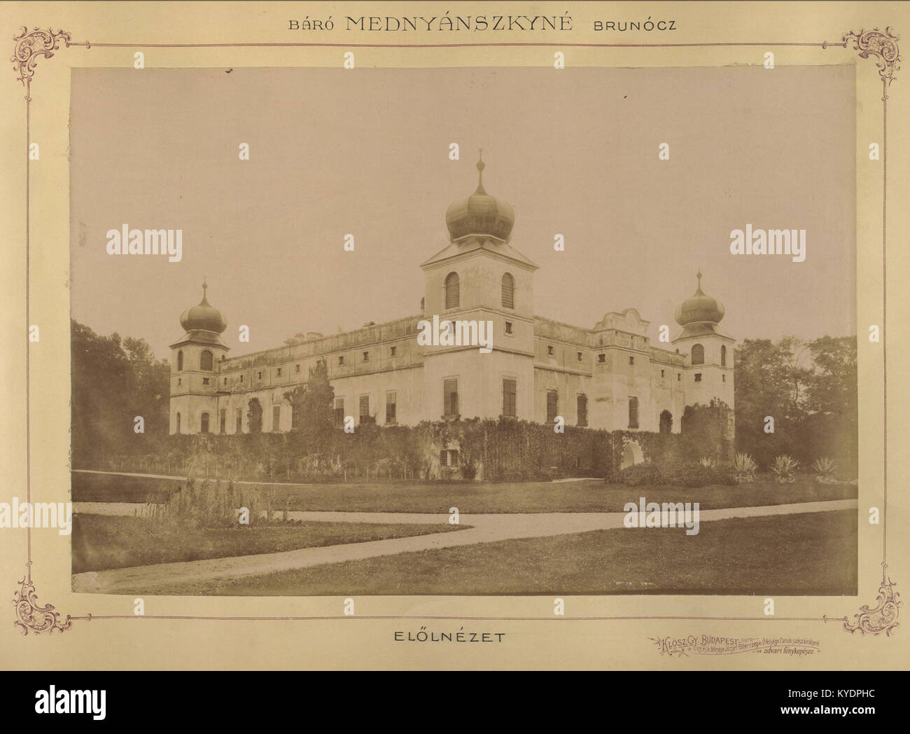 Szlovákia, Brunóc. Mednyánszky-kastély. Eine felvétel között készült 1895-1899. - Fortepan 83413 Stockfoto