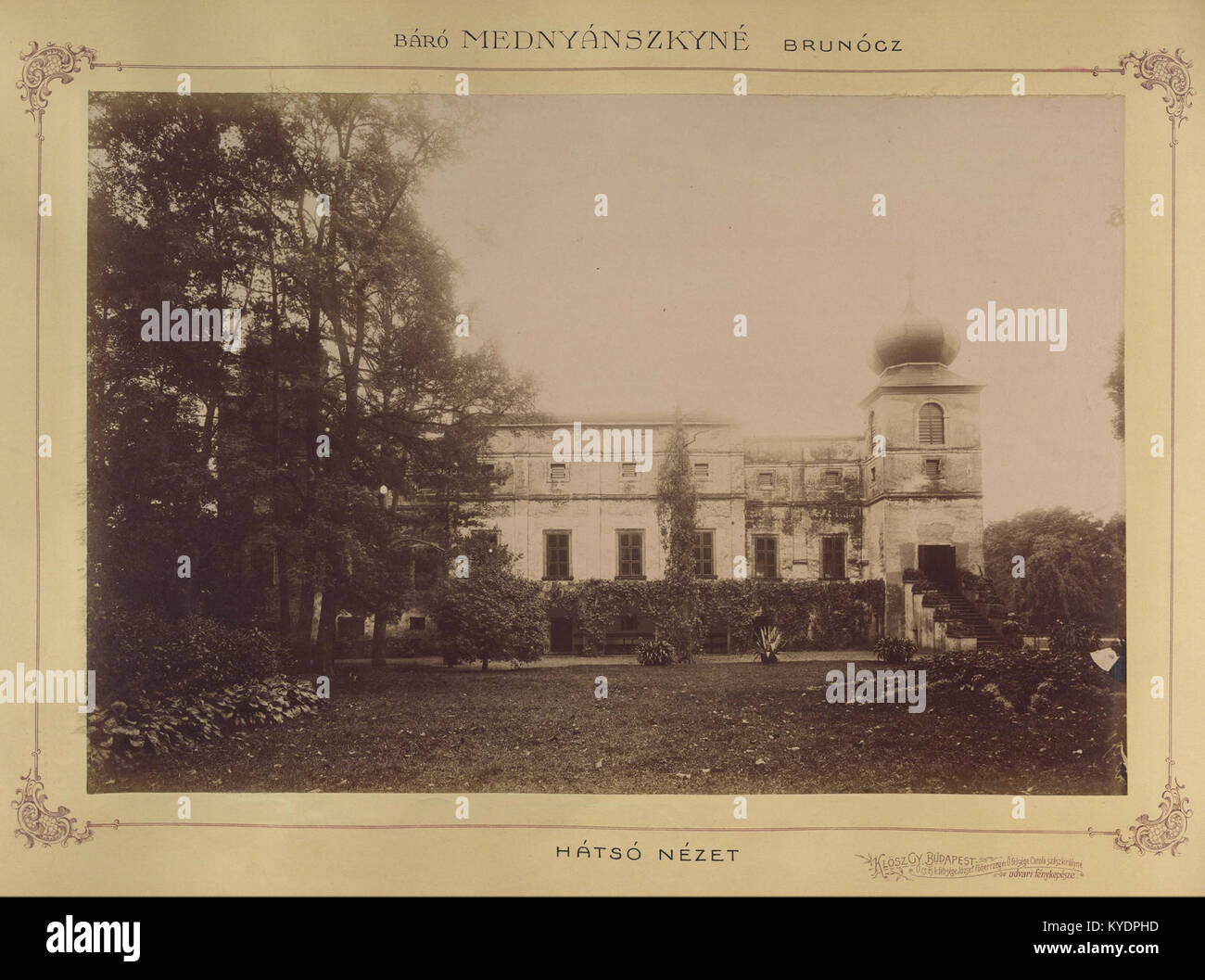 Szlovákia, Brunóc. Mednyánszky-kastély. Eine felvétel között készült 1895-1899. - Fortepan 83414 Stockfoto