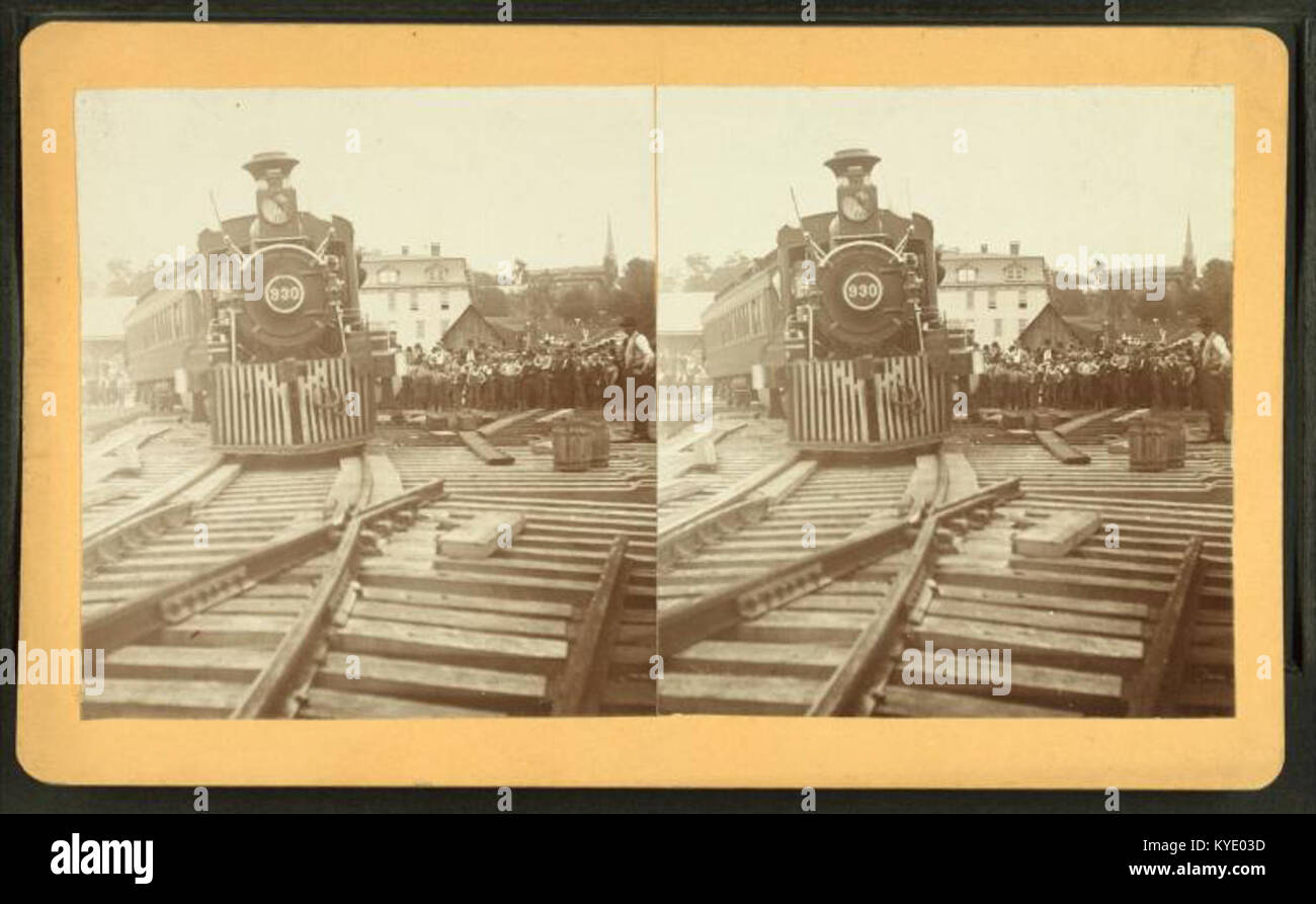 Der erste Zug,... Brücke 5. Juni 1897, Wrightsville 11 - Uhr, 32 aus Robert N. Dennis Sammlung von stereoskopischen Ansichten Stockfoto