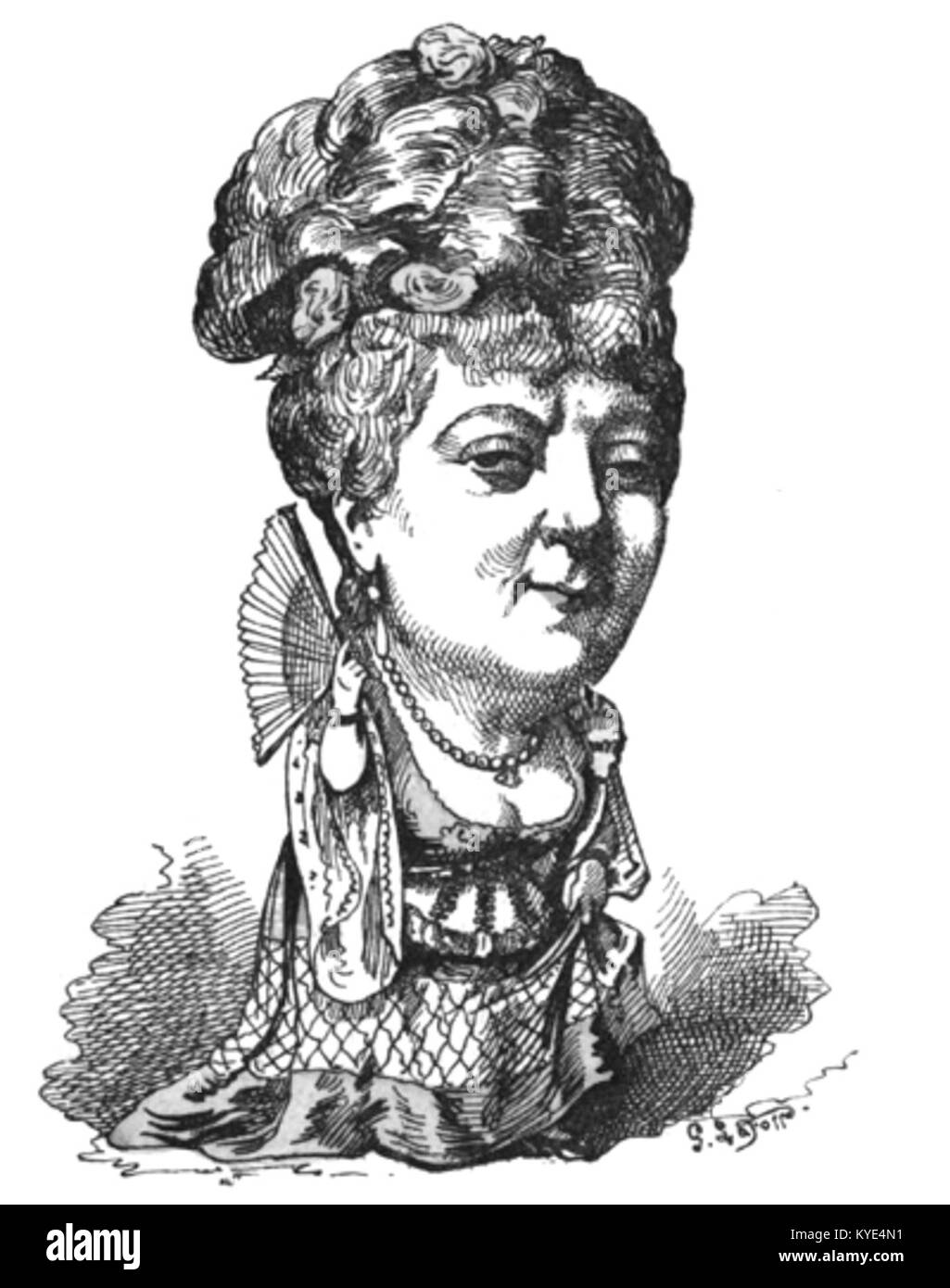 Touchatout-Porträt aus Le Trombinoscope, das französische Porträt des späten 19. Jahrhunderts darstellt und sich auf Stil, Aussehen und kulturelle Darstellung konzentriert. Stockfoto