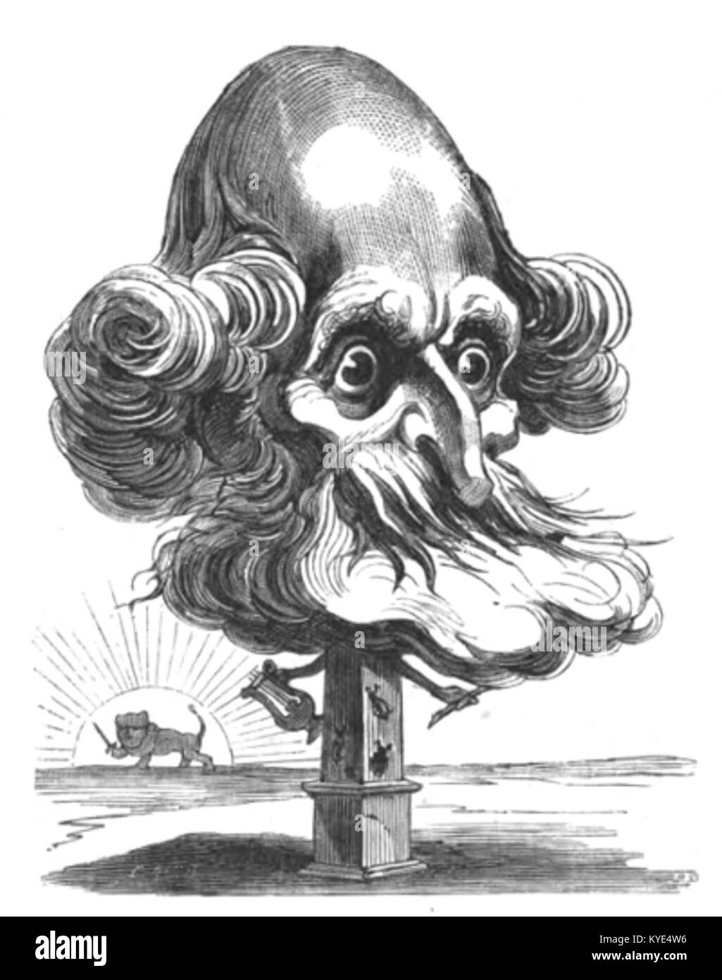 Porträt von Touchatout in „Le Trombinoscope“, das ein prominentes Individuum zeigt, das den Porträtstil und die fotografische Technik des späten 19. Jahrhunderts widerspiegelt. Stockfoto