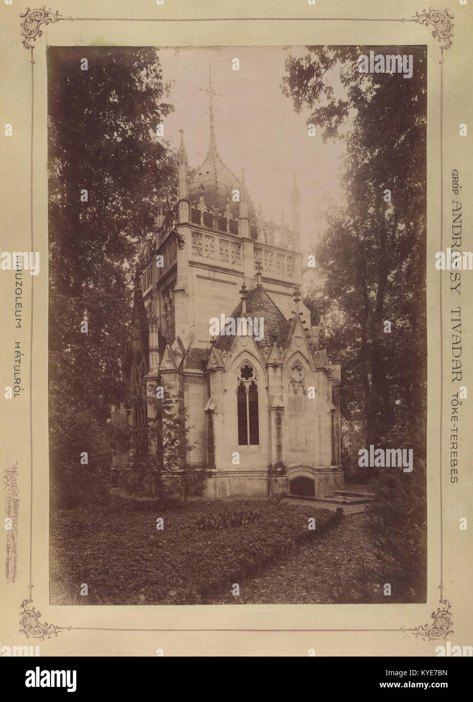Trebisov, az Andrássy család mauzóleuma. 1895-1899 között. - Fortepan 83491 Stockfoto