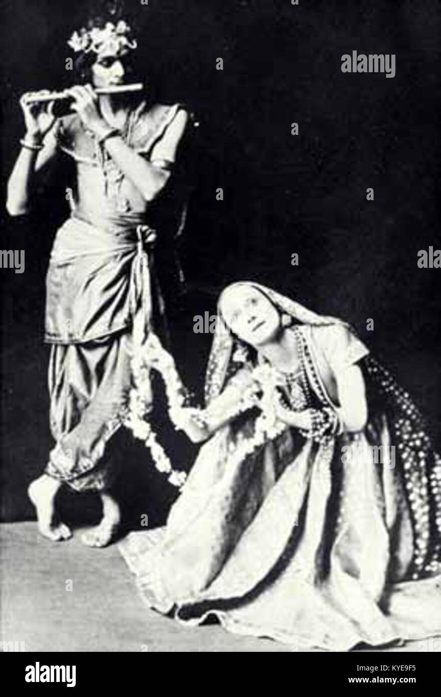 Uday Shankar und Ana Pavlova in 'Radha-Krishna' Ballett, ca 1922 Stockfoto Uday Shankar und Ana Pavlova in 'Radha-Krishna' Ballett, ca 1922 Stockfoto