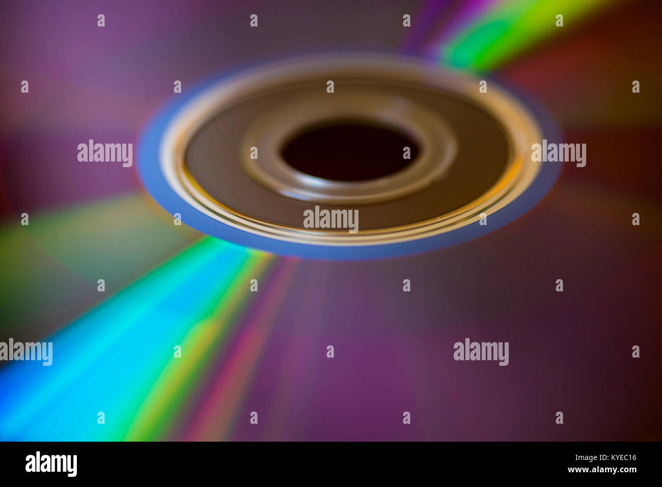 Bunte Compact disk Lichtreflexion Stockfoto