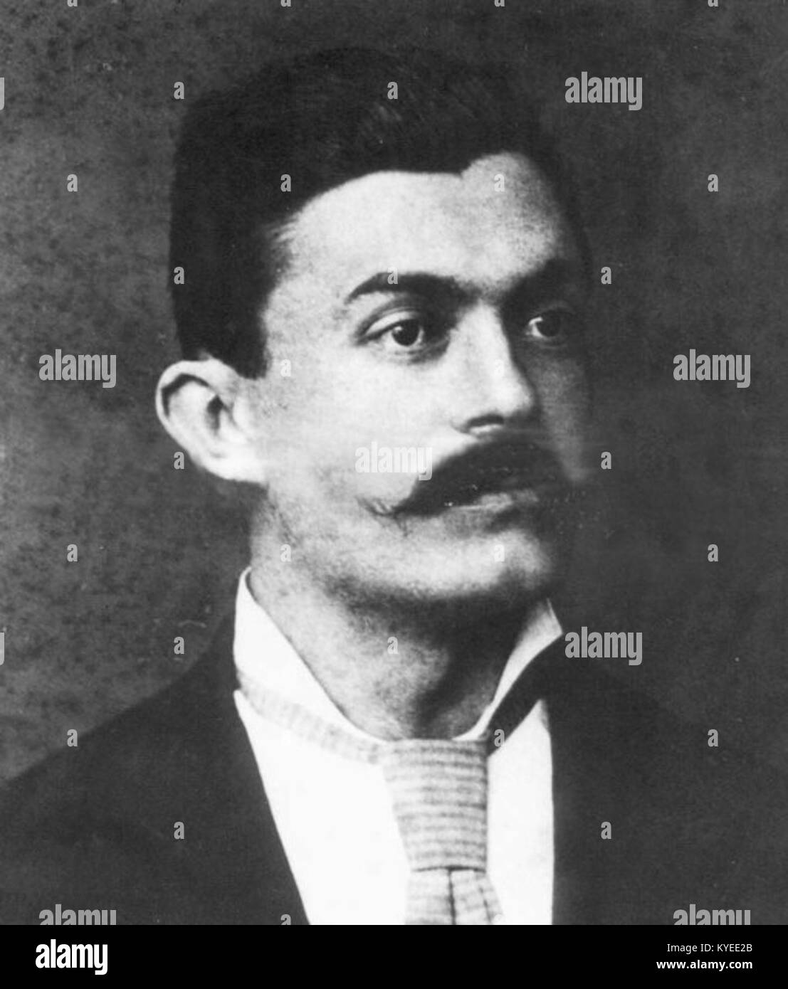 Ein Porträt von Václav Vlastimil Hausmann (1850–1903), einem tschechischen Maler, der für seine Landschafts- und Genrebilder bekannt ist und Ende des 19. Jahrhunderts aktiv war. Stockfoto