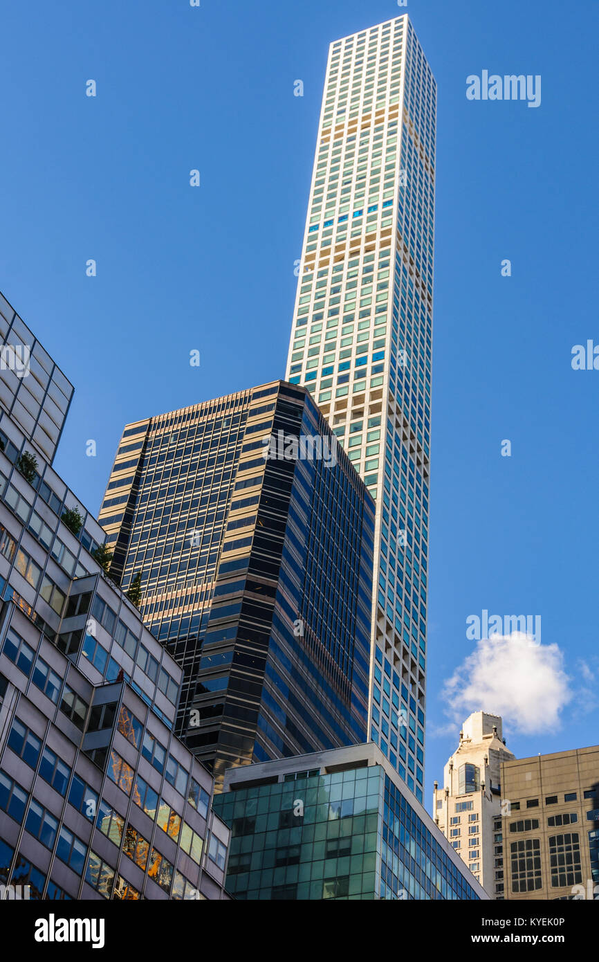 432 Park Avenue, einer der höchsten Wolkenkratzer in New York, USA Stockfoto
