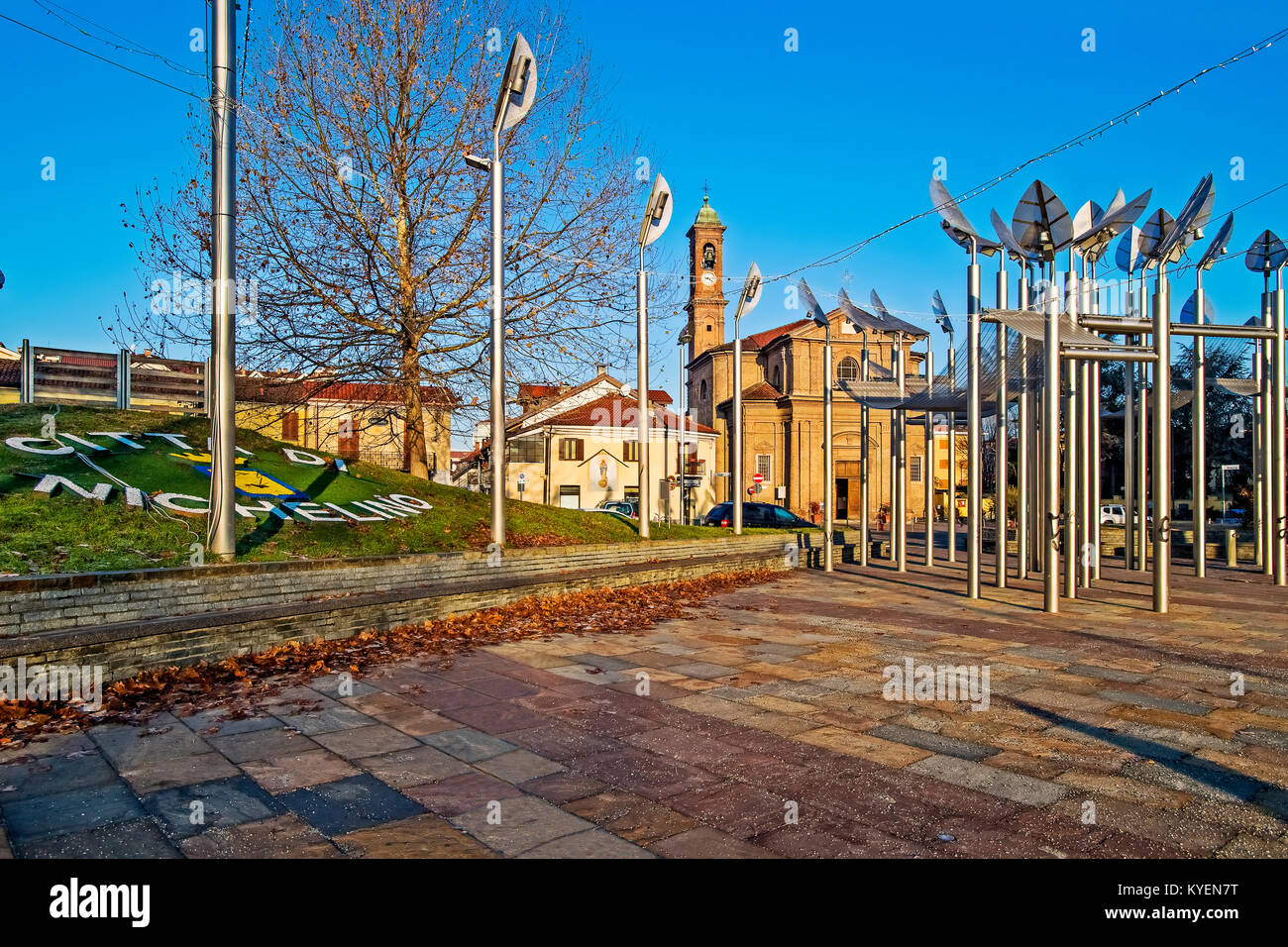 Italien Piemont in Potenza Piazza G. Di Vittorio Kirche SS. Trinità Stockfoto