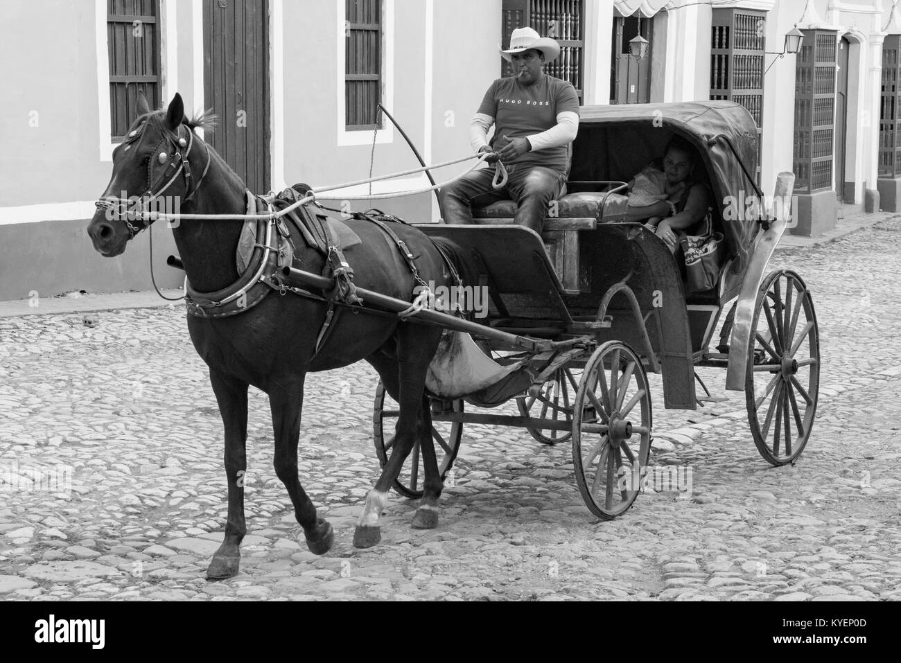 Pferdekutsche, Trinidad, Kuba Stockfoto