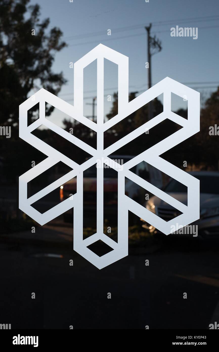 In der Nähe der Zeichen in der Zentrale der frühen Drone startup Matternet im Silicon Valley, in Menlo Park, Kalifornien, 14. November 2017. () Stockfoto