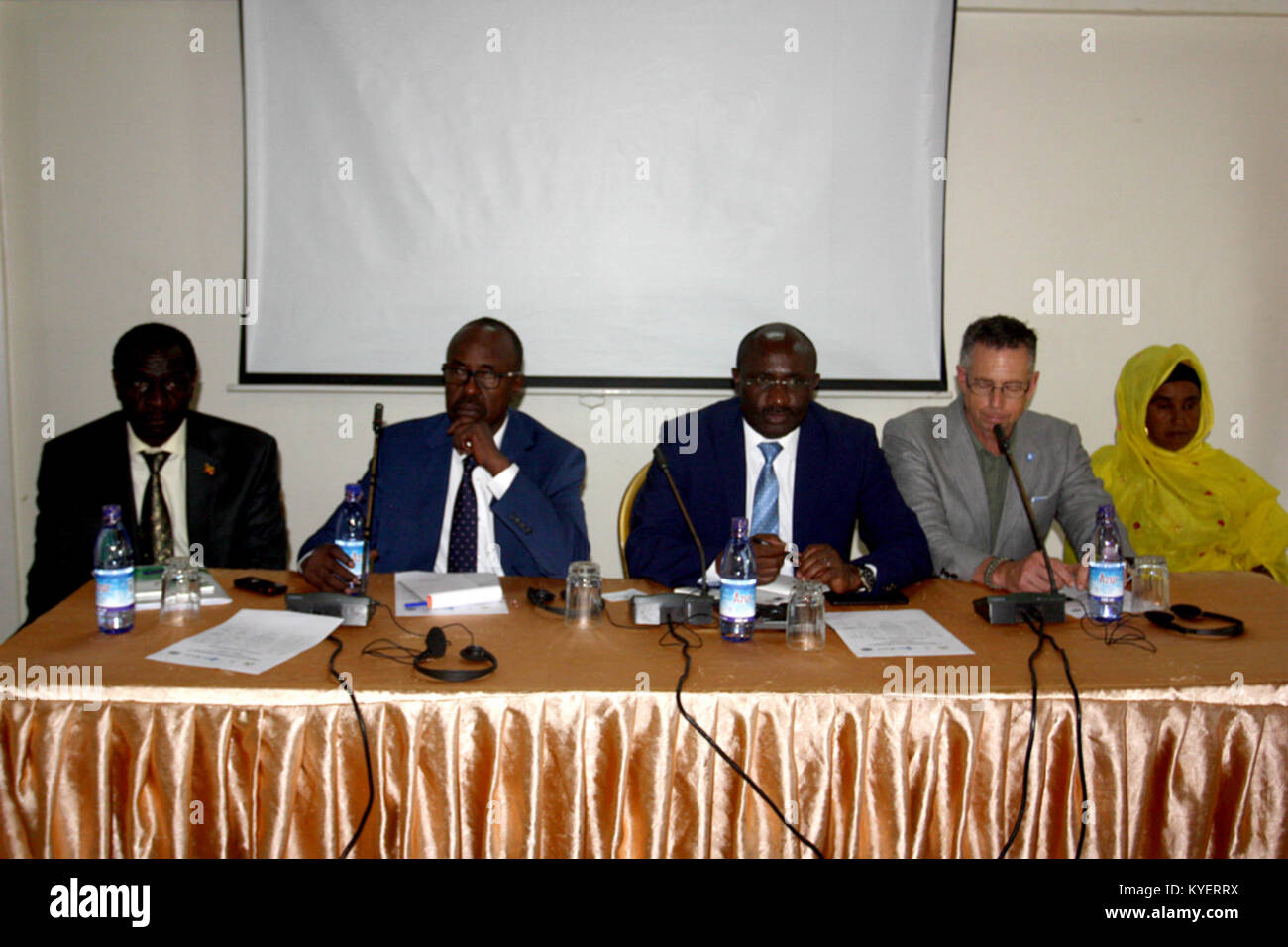 Teilnehmer, die am 28. November 2017 im Rahmen der Mission der Afrikanischen Union in Somalia (AMISOM) an einem Workshop zum Schutz von Kindern in Kampala, Uganda, teilnahmen. Stockfoto