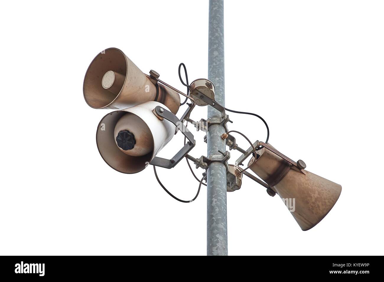 Alten rostigen Lautsprecher Stockfoto