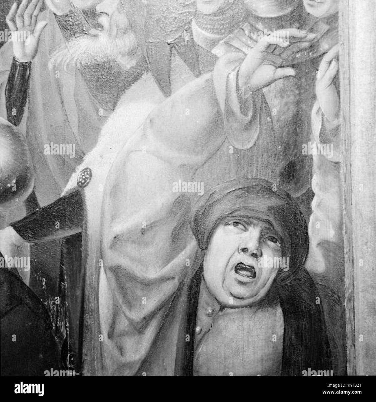 Die St. Petri-Kirche (Västervik-Kirche) in Småland, Schweden, wurde 1905 im neugotischen Stil fertiggestellt. Es ist aus Ziegeln gebaut und verfügt über einen hohen Turm, Buntglasfenster und einen kreuzförmigen Grundriss. Stockfoto