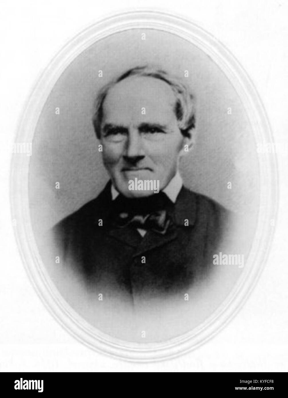 Porträt des tschechischen Künstlers Vincenc Morstadt aus dem 19. Jahrhundert, bekannt für seine Landschaftsmalereien und historischen Gemälde, die architektonische und natürliche Szenen hervorheben. Stockfoto